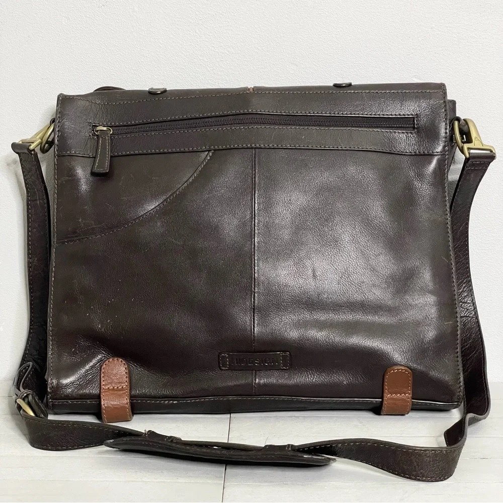 HIDESIGN Leather Briefcase Messenger Shoulder Bag Laptop Satchel